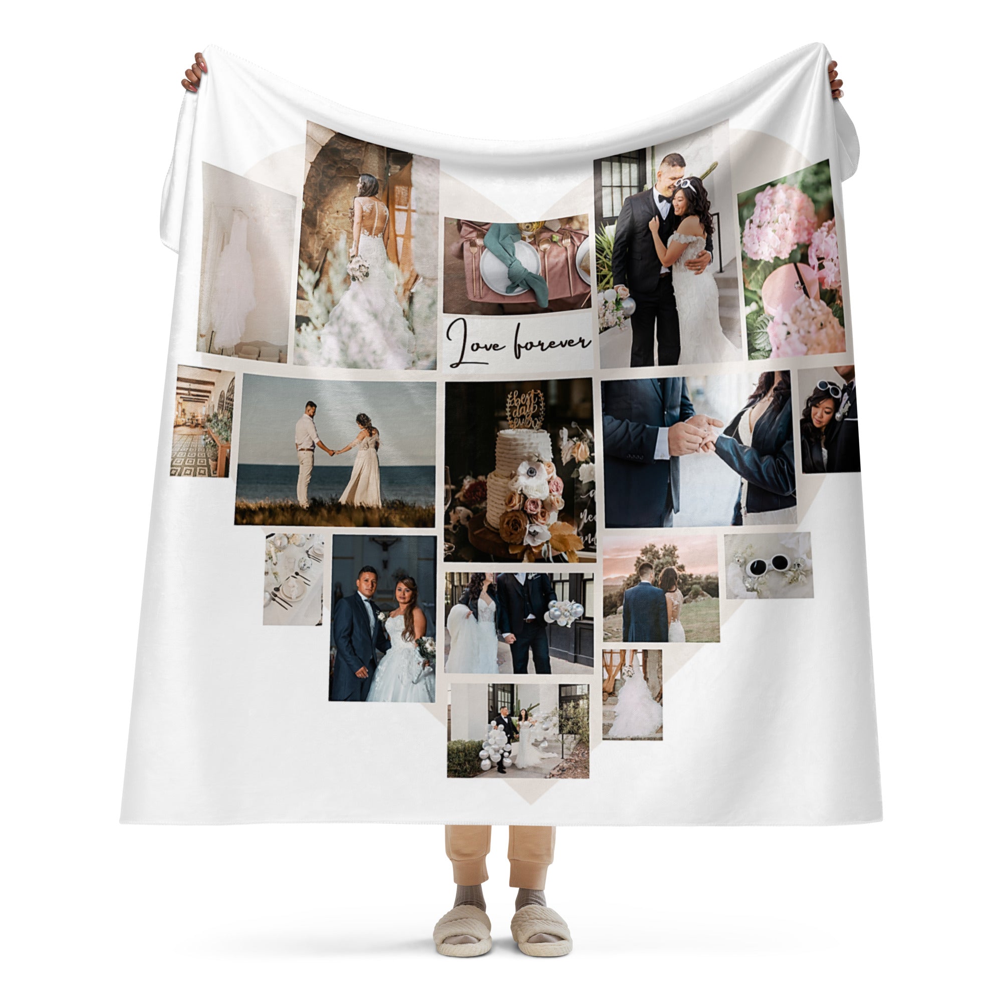 Love Forever Photo Collage Sherpa blanket