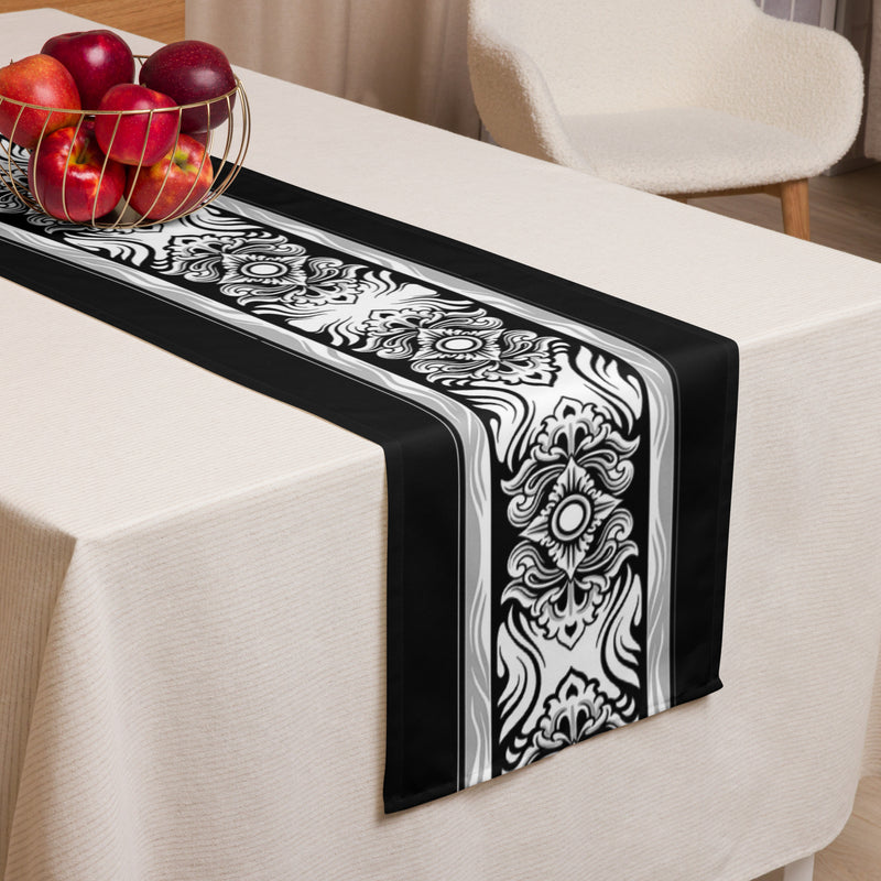Beautiful Carved Print Table runner