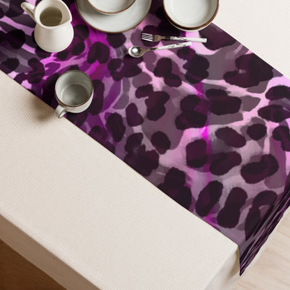 Purple Animal Print Table runner