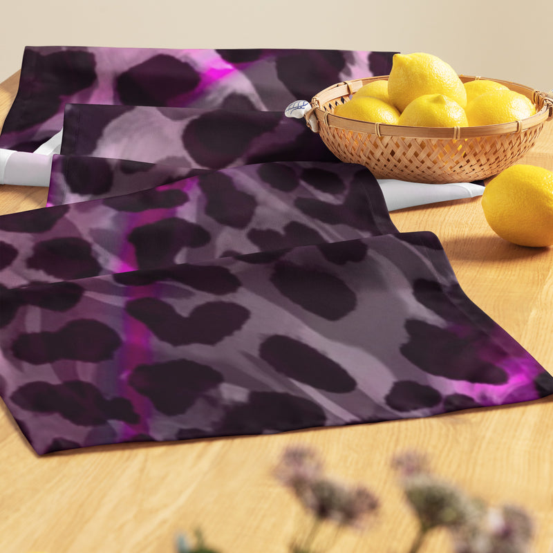 Purple Animal Print Table runner