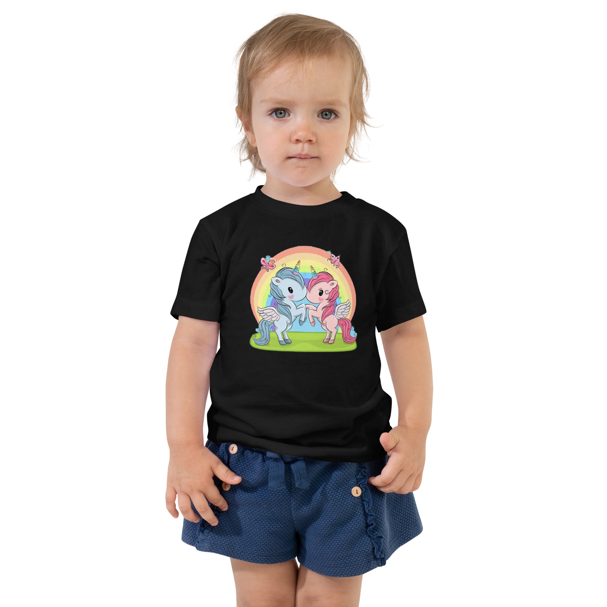 Rainbow Unicorn Toddler Short Sleeve Tee