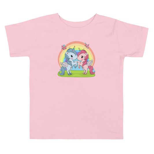 Rainbow Unicorn Toddler Short Sleeve Tee