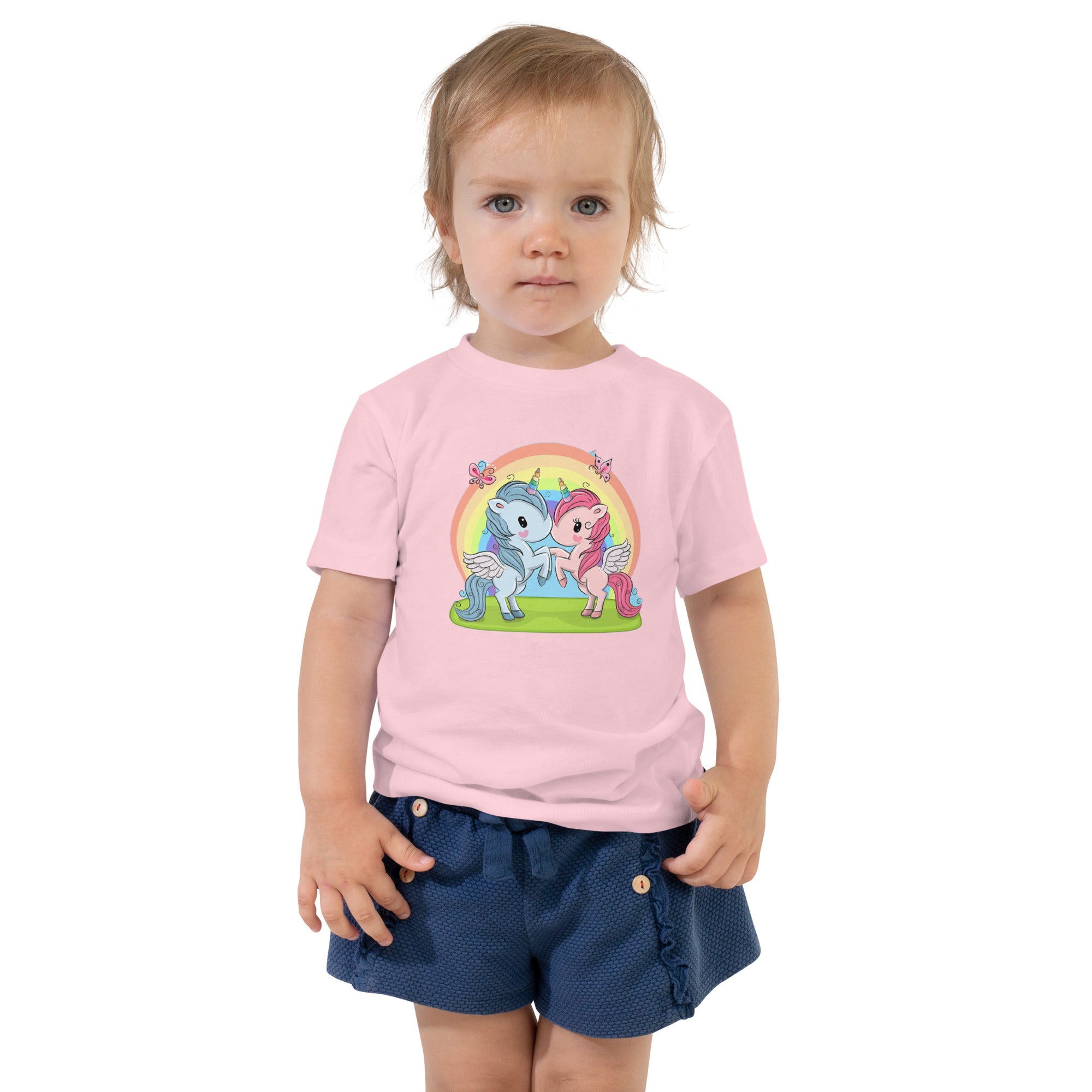 Rainbow Unicorn Toddler Short Sleeve Tee
