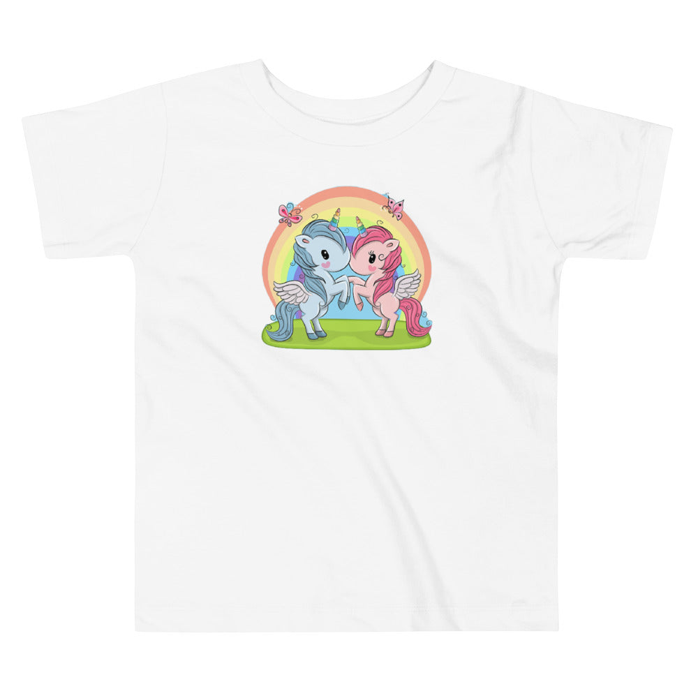 Rainbow Unicorn Toddler Short Sleeve Tee