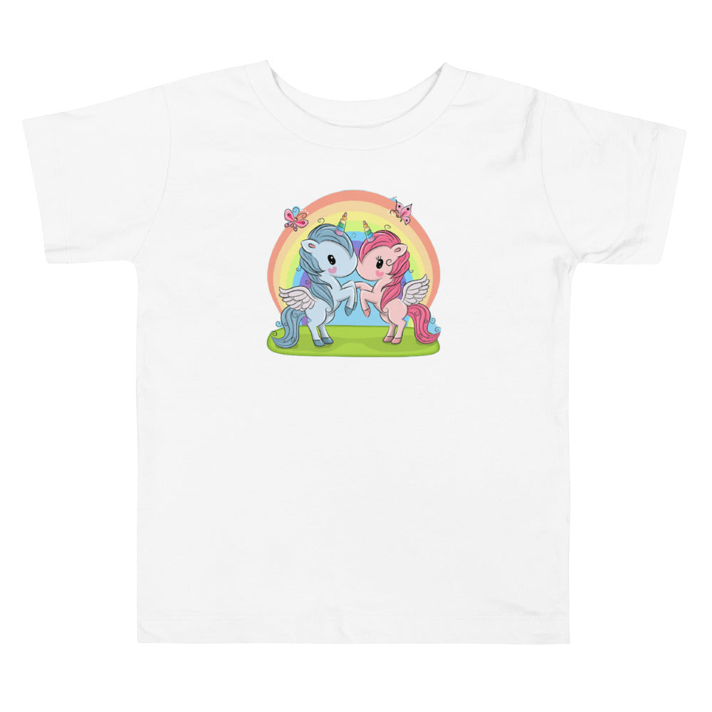 Rainbow Unicorn Toddler Short Sleeve Tee