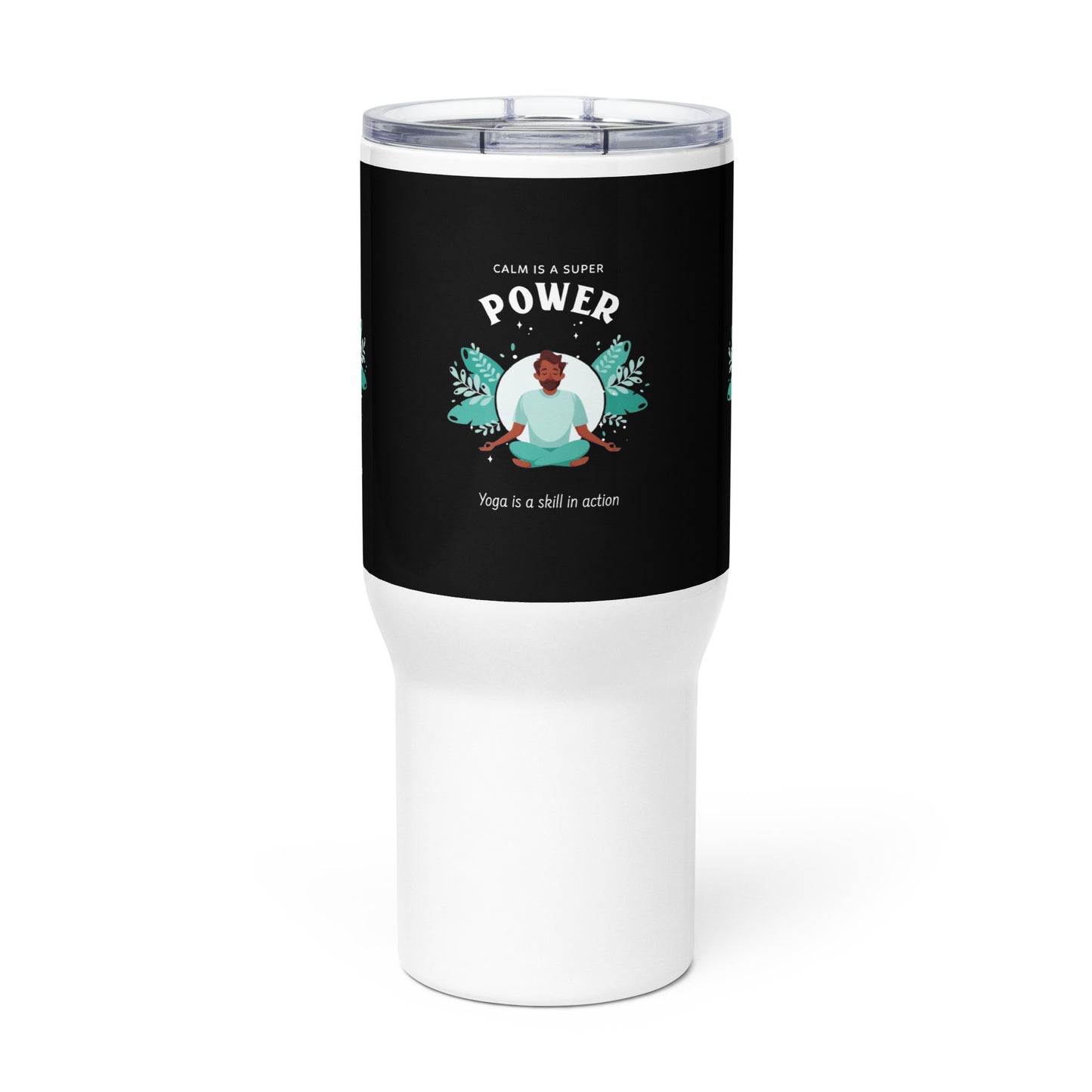 Yoga is a Skill Travel mug with a handle