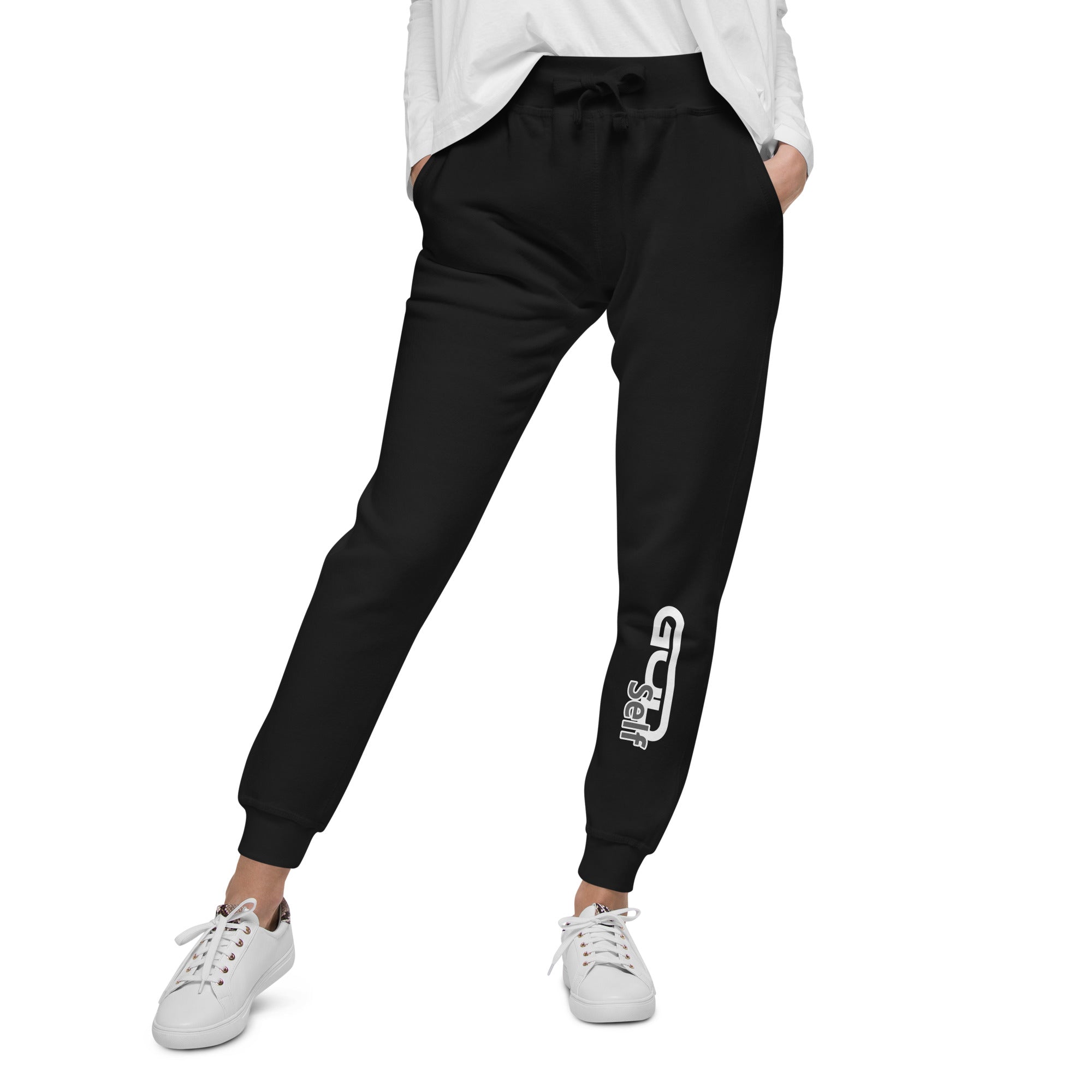 God Self fleece sweatpants