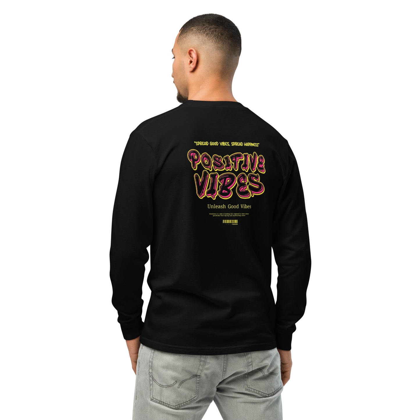 Positive Vibes Garment-dyed heavyweight long-sleeve shirt