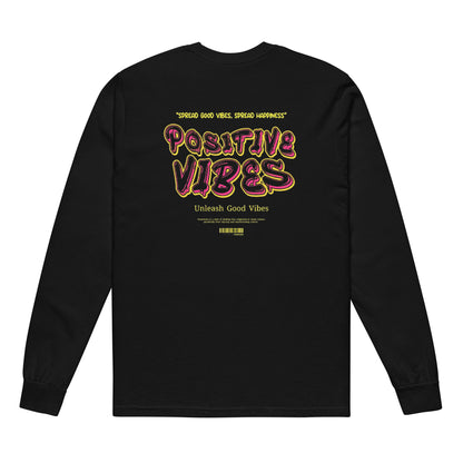 Positive Vibes Garment-dyed heavyweight long-sleeve shirt