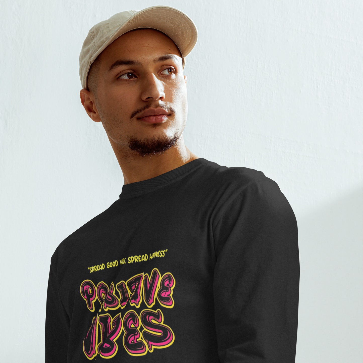 Positive Vibes Garment-dyed heavyweight long-sleeve shirt