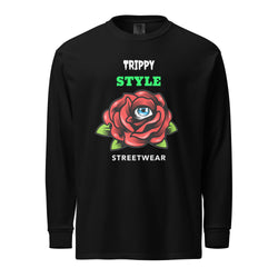 Trippy Style Garment-dyed heavyweight long-sleeve shirt