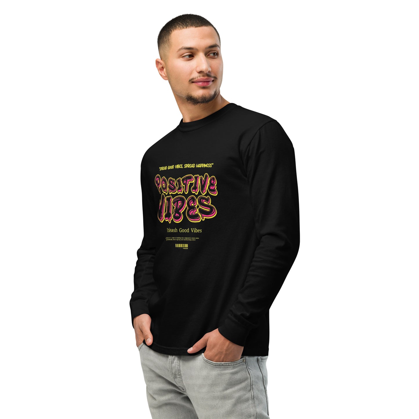 Positive Vibes Garment-dyed heavyweight long-sleeve shirt