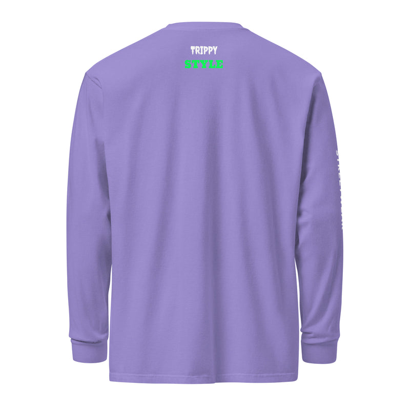 Trippy Style Garment-dyed heavyweight long-sleeve shirt