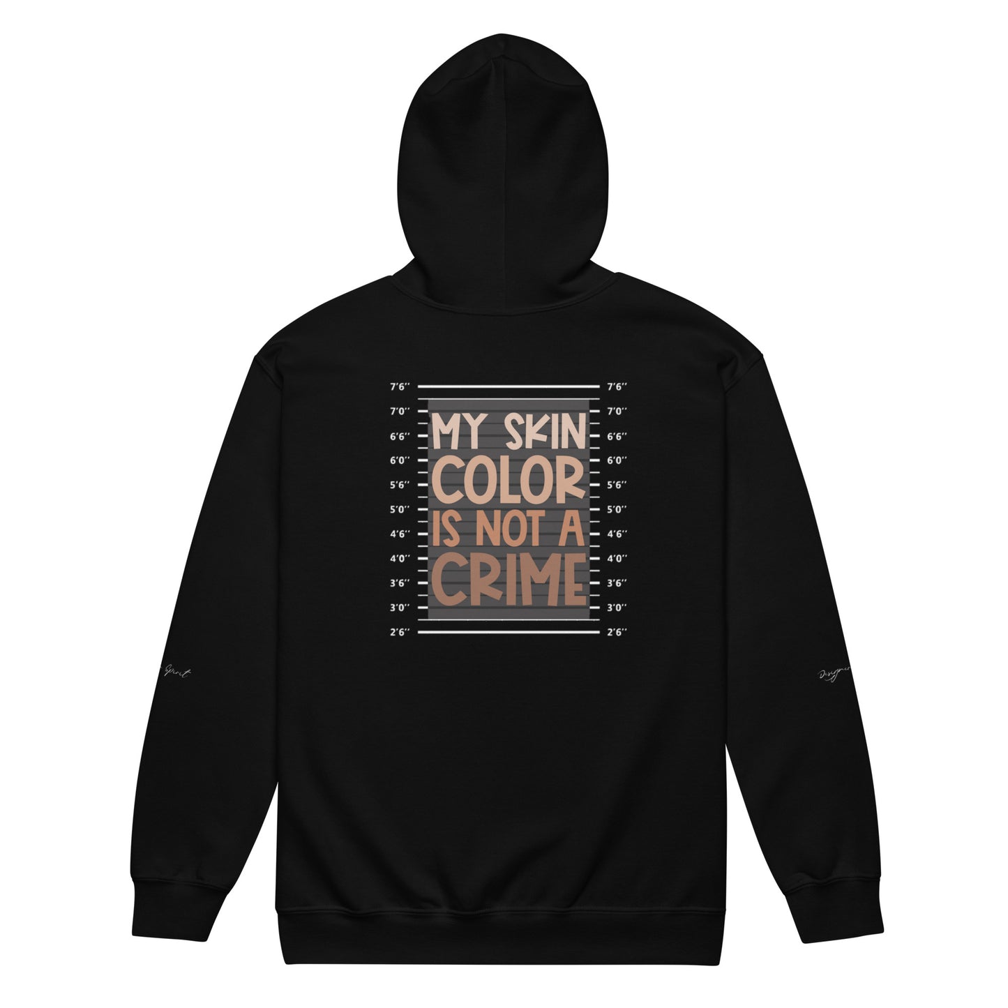 My Skin Color is not a Crime Heavy Blend Zip Unisex Hoodie