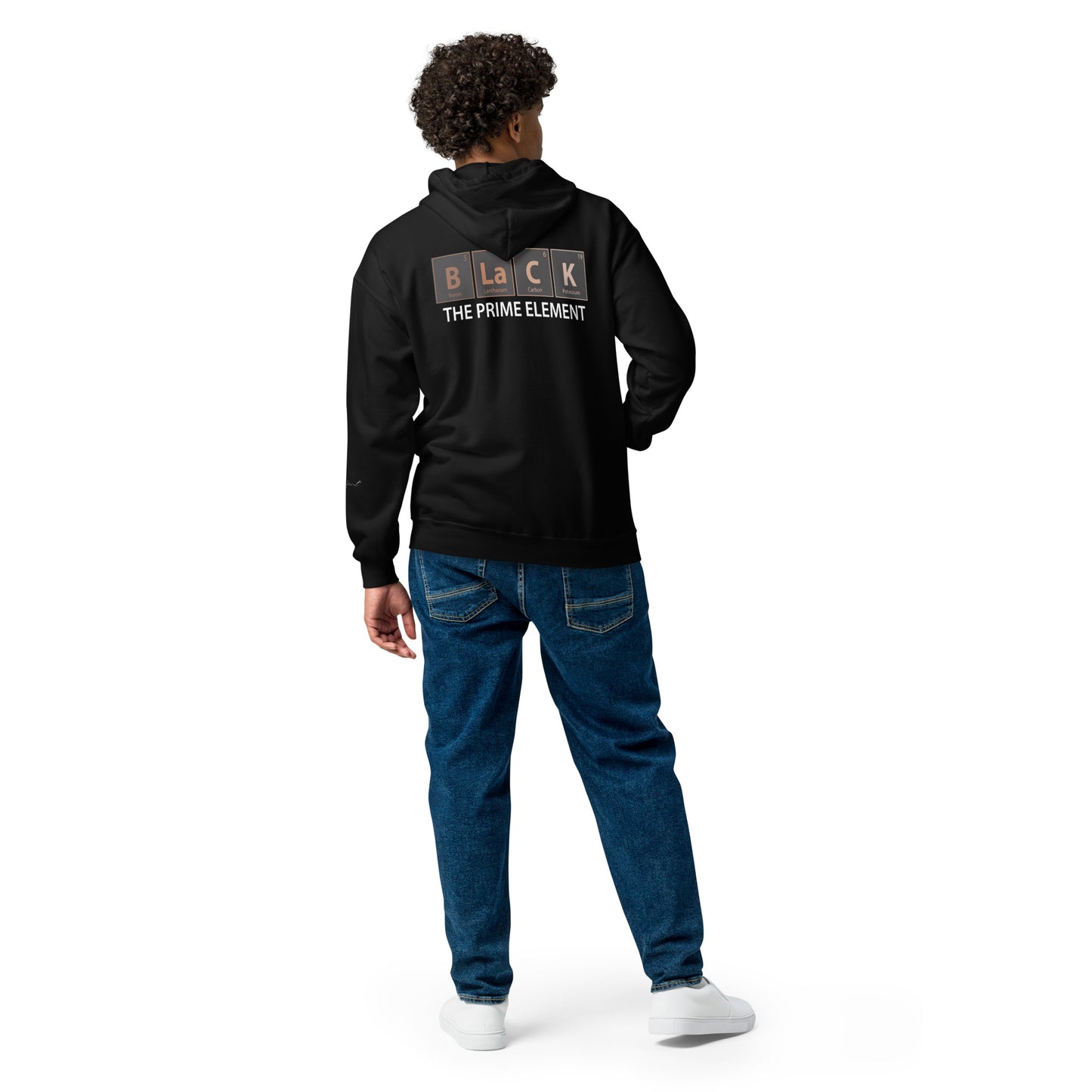 Black The Prime Element Heavy Blend Zip Hoodie