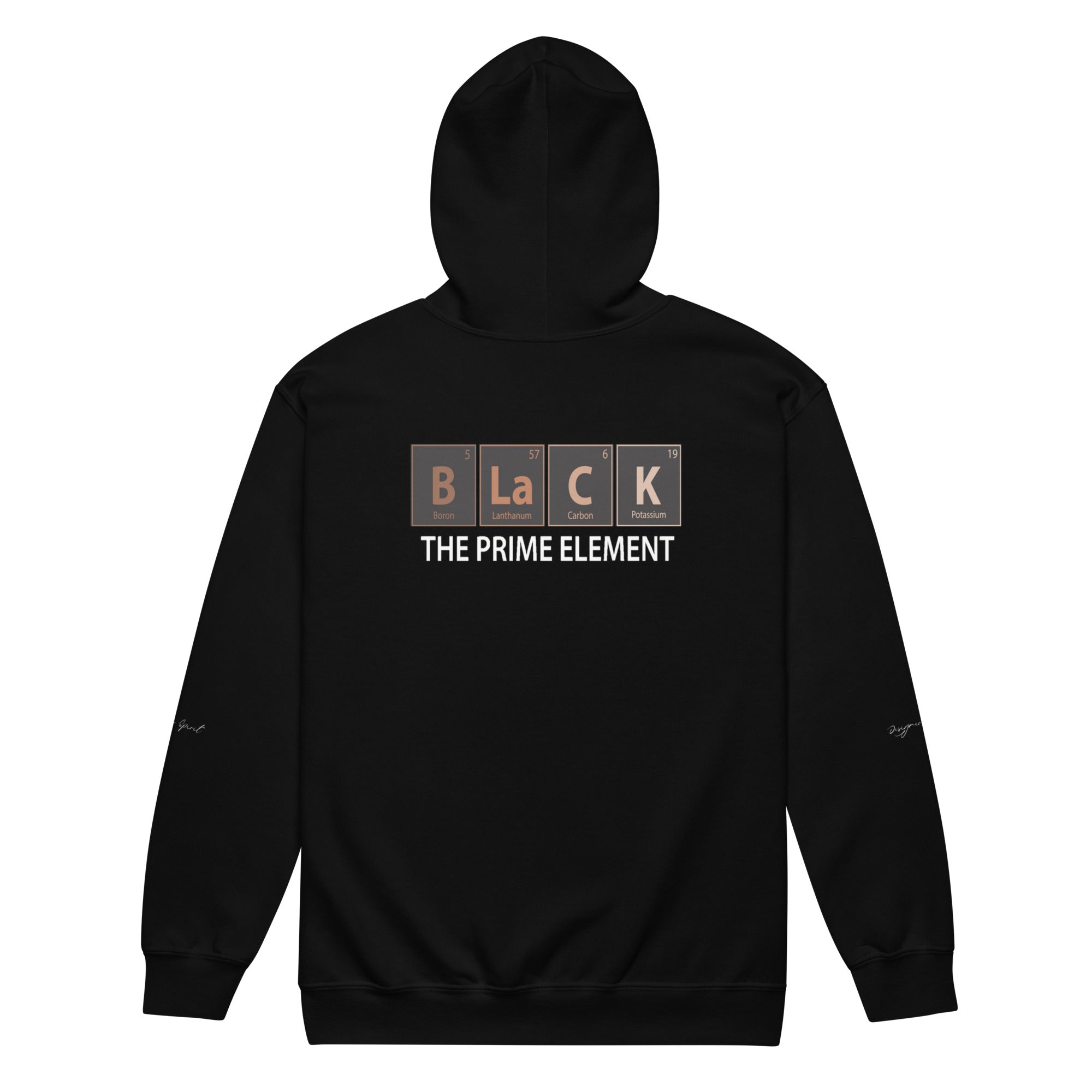 Black The Prime Element Heavy Blend Unisex Zip Hoodie