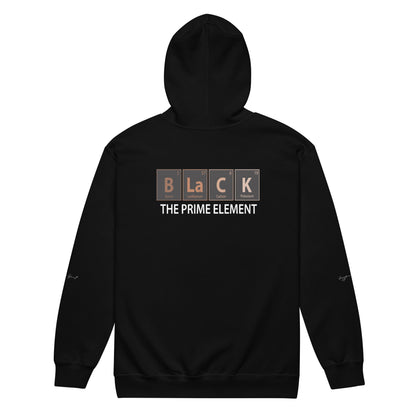 Black The Prime Element Heavy Blend Zip Hoodie