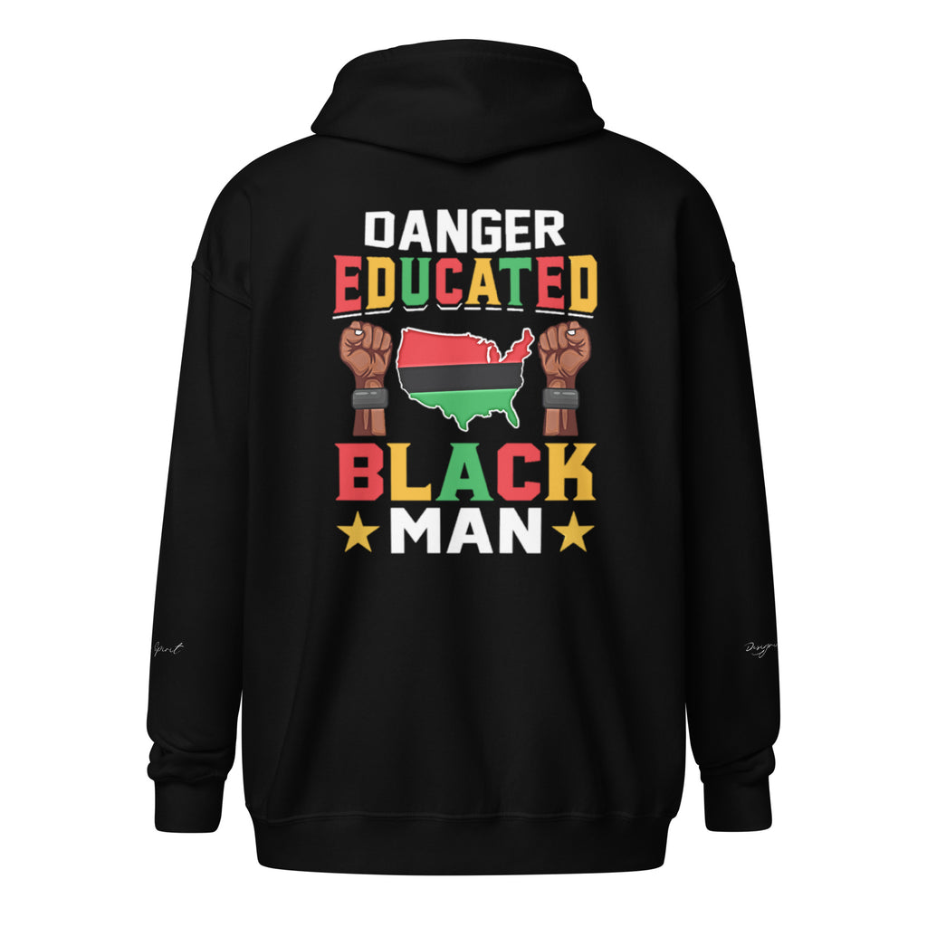 Educated Black Man Heavy Blend Zip Hoodie