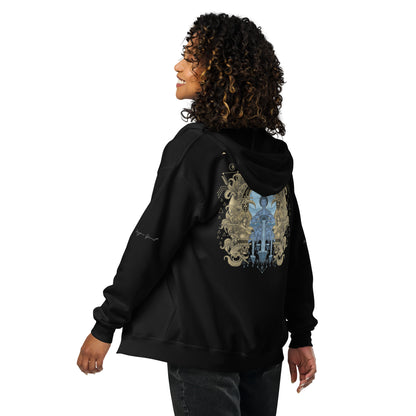 Aquarius Heavy Blend Unisex Zip Hoodie