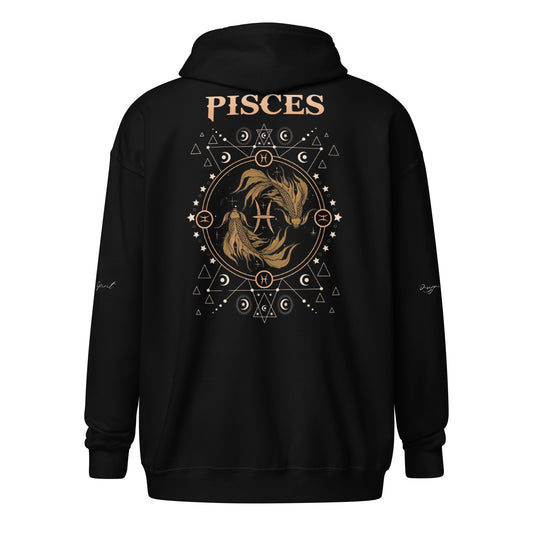 Pisces Heavy Blend Zip Unisex Hoodie