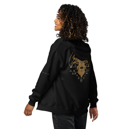 Taurus Heavy Blend Zip Unisex Hoodie