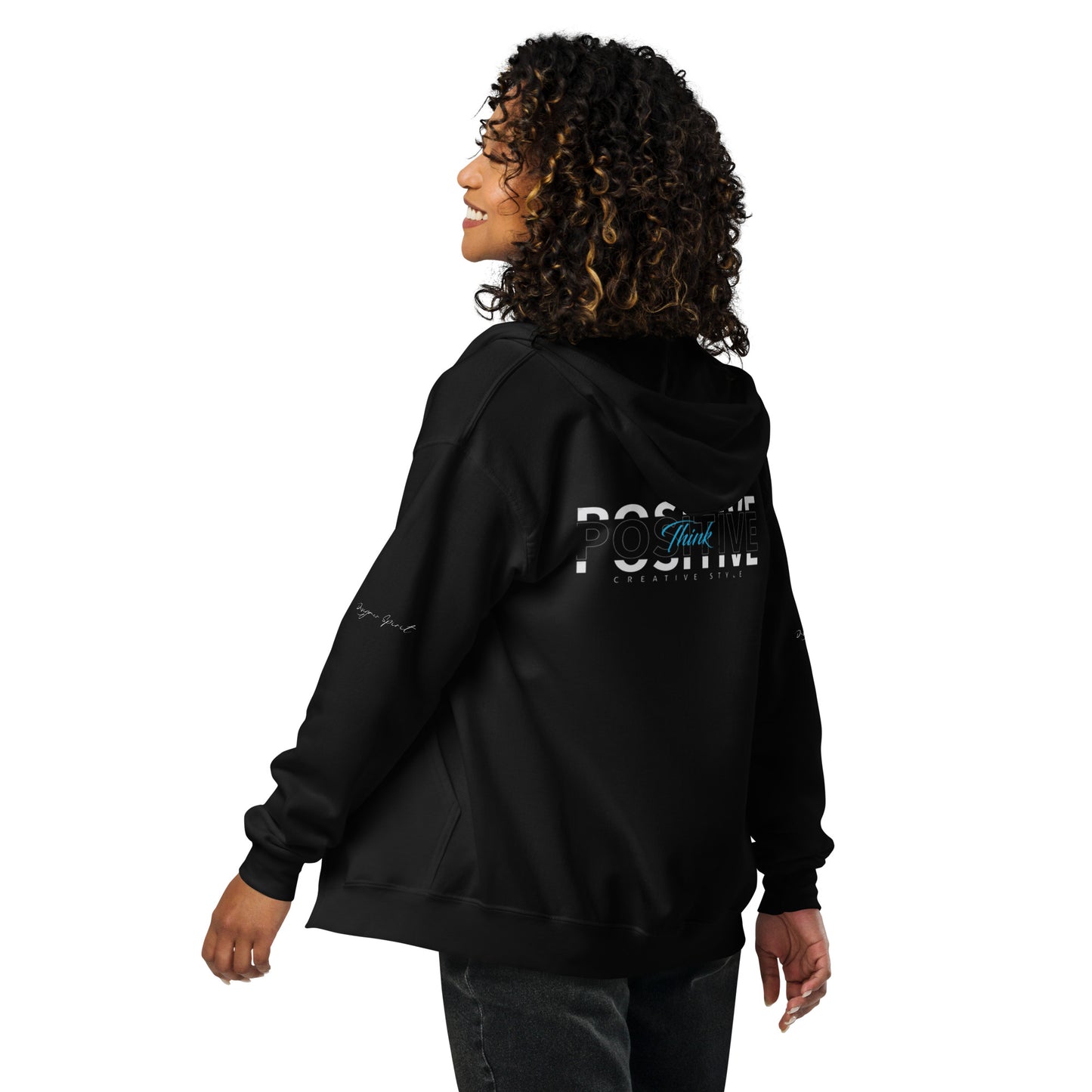 Think Positive Unisex Heavy Blend Zip Hoodie