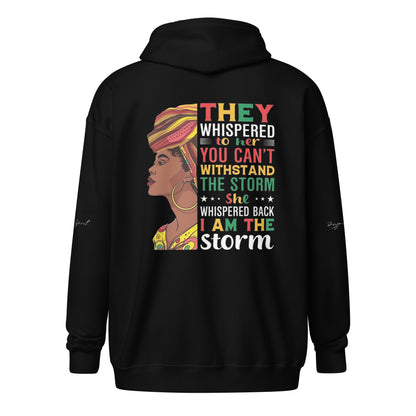 I Am the Storm heavy blend zip hoodie