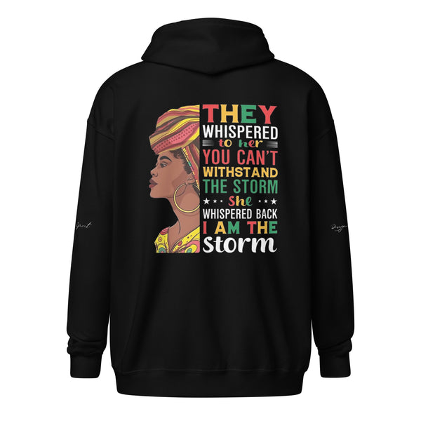 I Am the Storm heavy blend zip hoodie