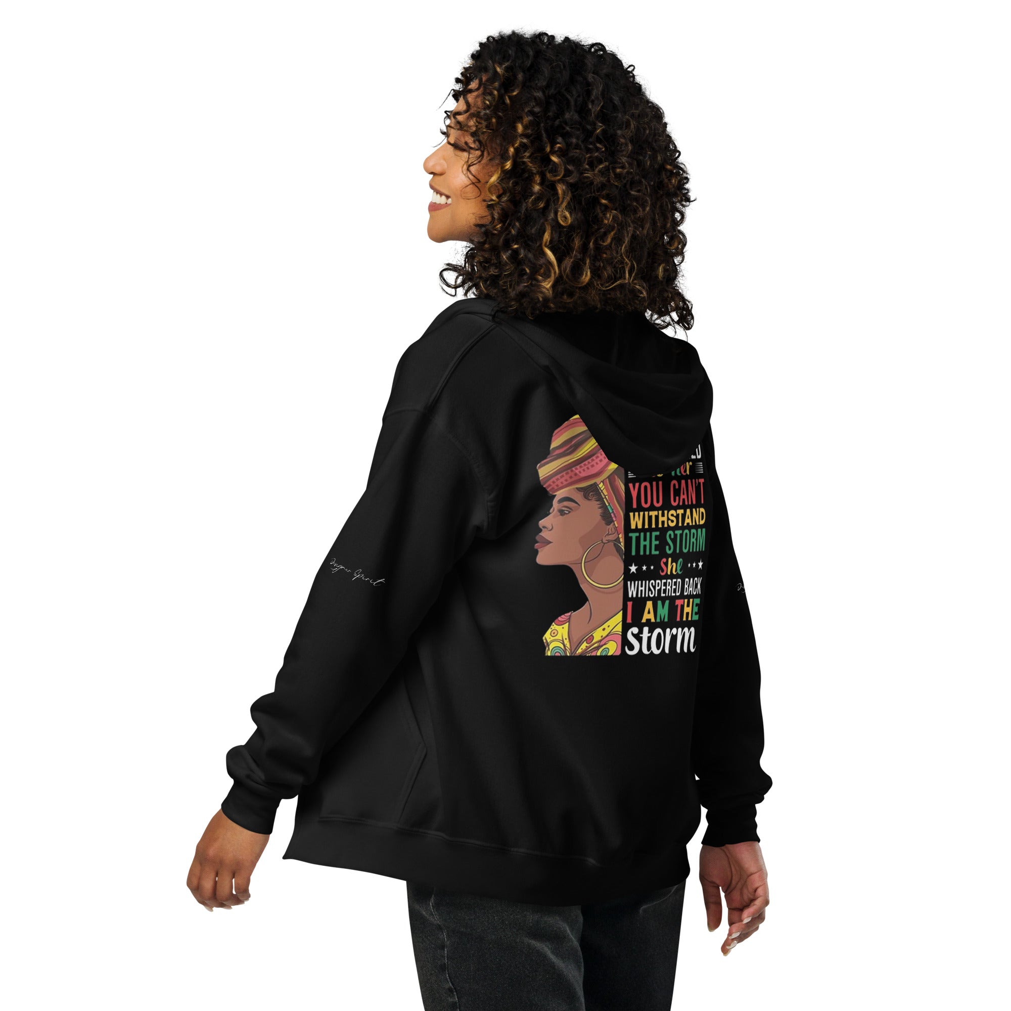 I Am the Storm heavy blend zip hoodie