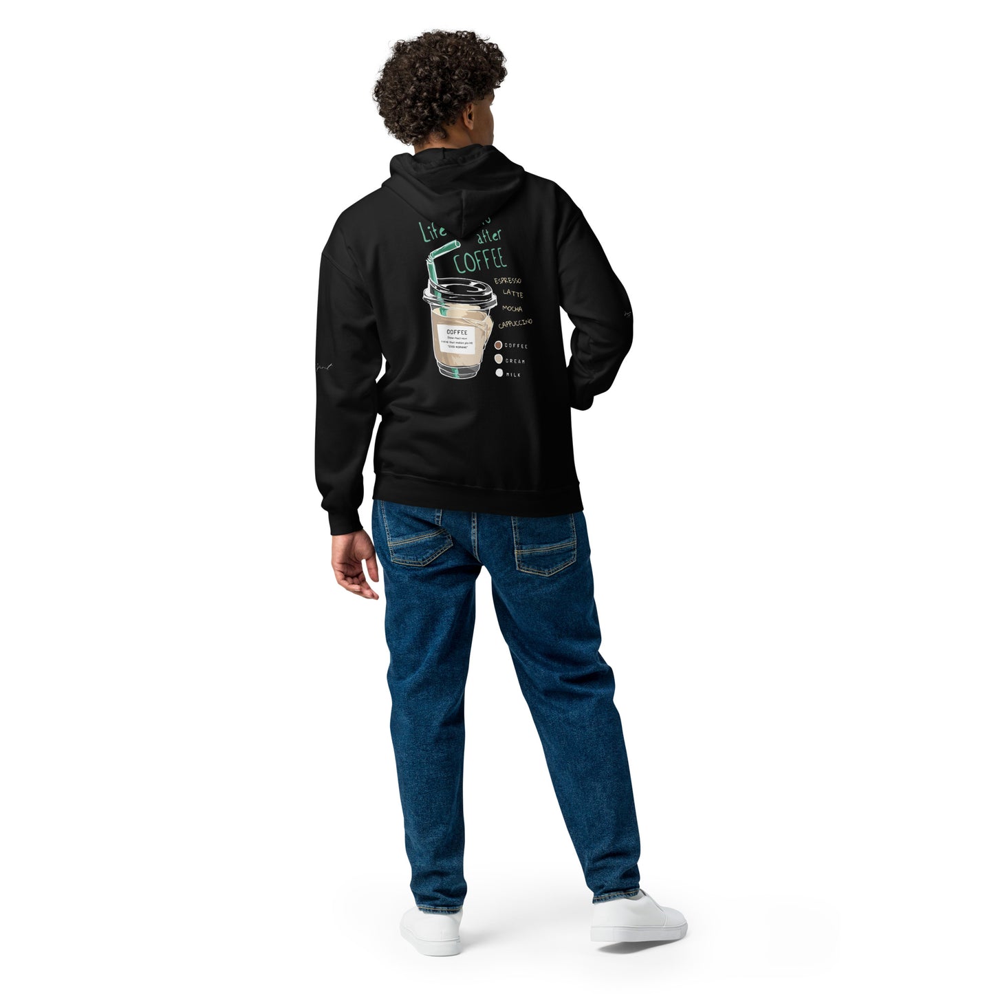 Life Begins with Coffee Unisex heavy blend zip hoodie