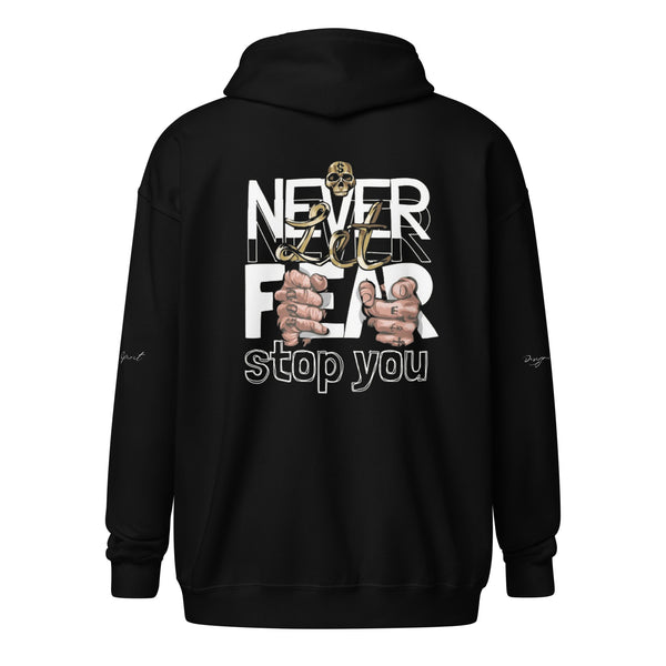 Never Let Fear Stop You Unisex heavy blend zip hoodie
