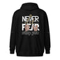 Never Let Fear Stop You Unisex heavy blend zip hoodie