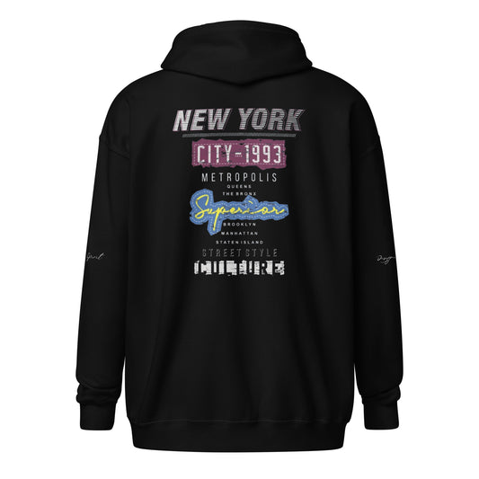 New York Streetwear Culture Unisex heavy blend zip hoodie