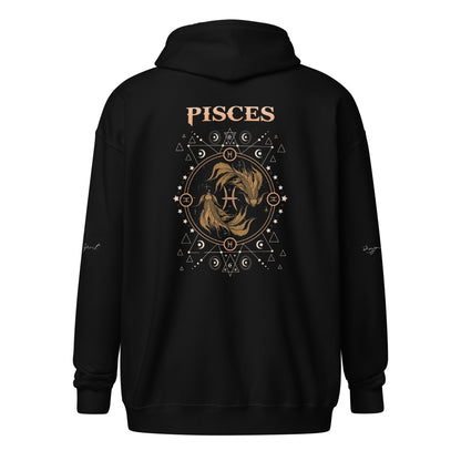 Pisces Heavy Blend Zip Unisex Hoodie