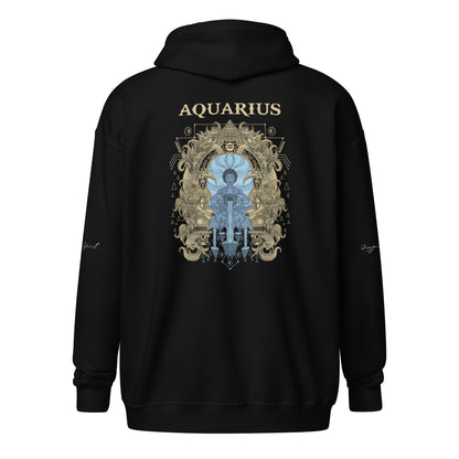 Aquarius Heavy Blend Unisex Zip Hoodie