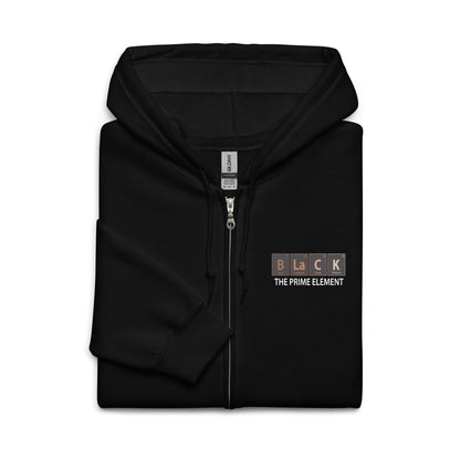 Black The Prime Element Heavy Blend Zip Hoodie