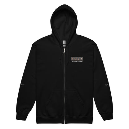 Black The Prime Element Heavy Blend Zip Hoodie