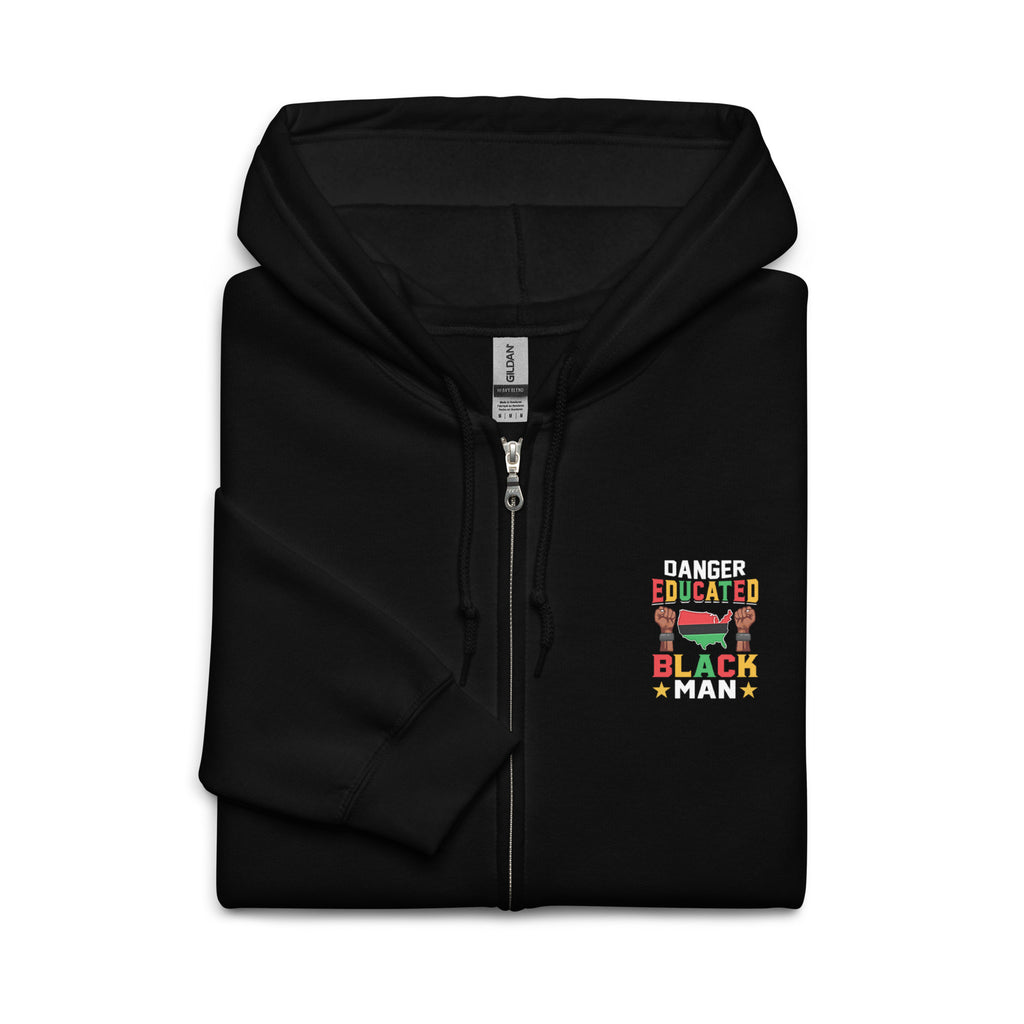 Educated Black Man Heavy Blend Zip Hoodie