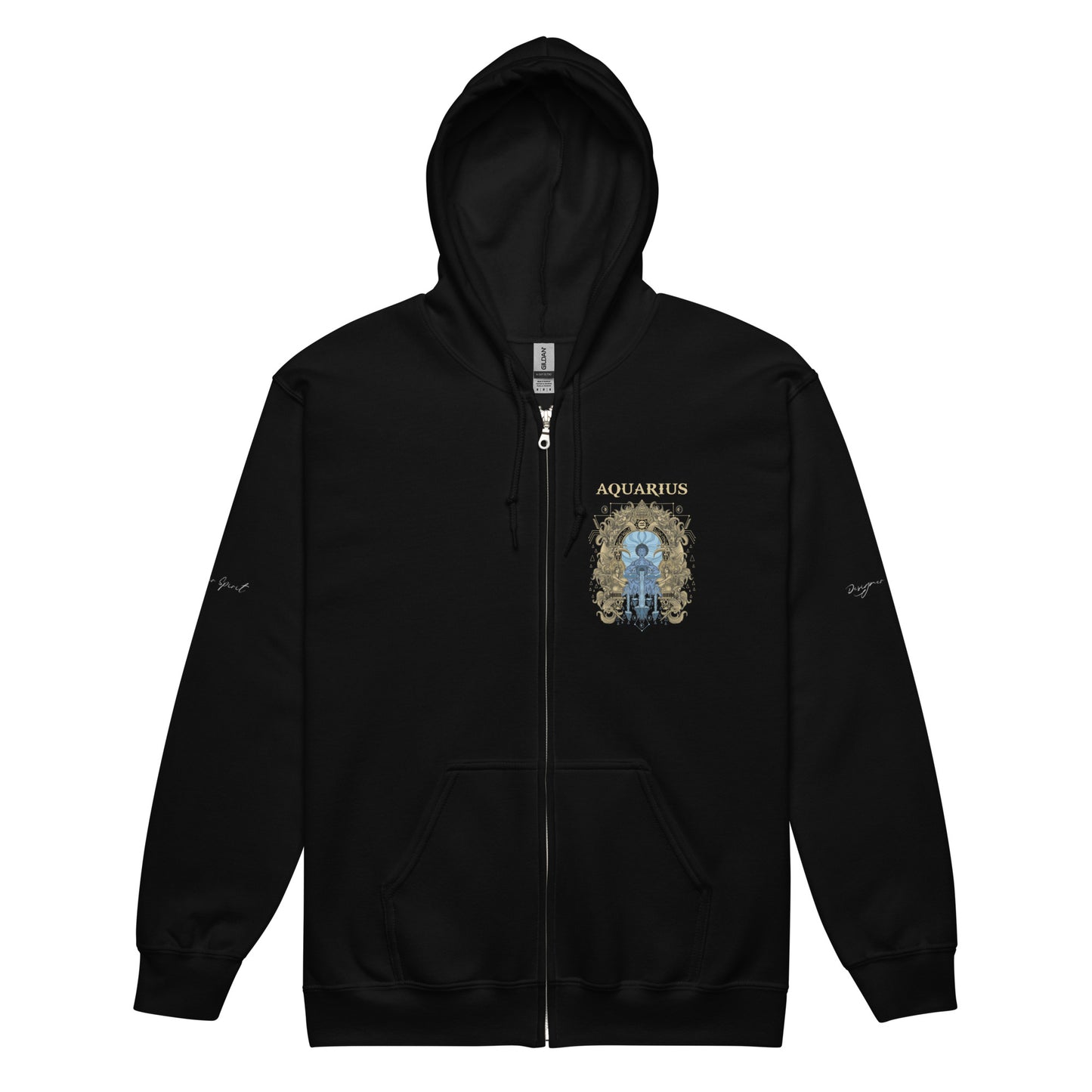 Aquarius Heavy Blend Unisex Zip Hoodie