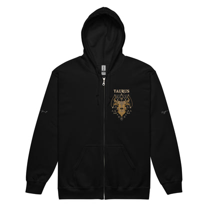 Taurus Heavy Blend Zip Unisex Hoodie