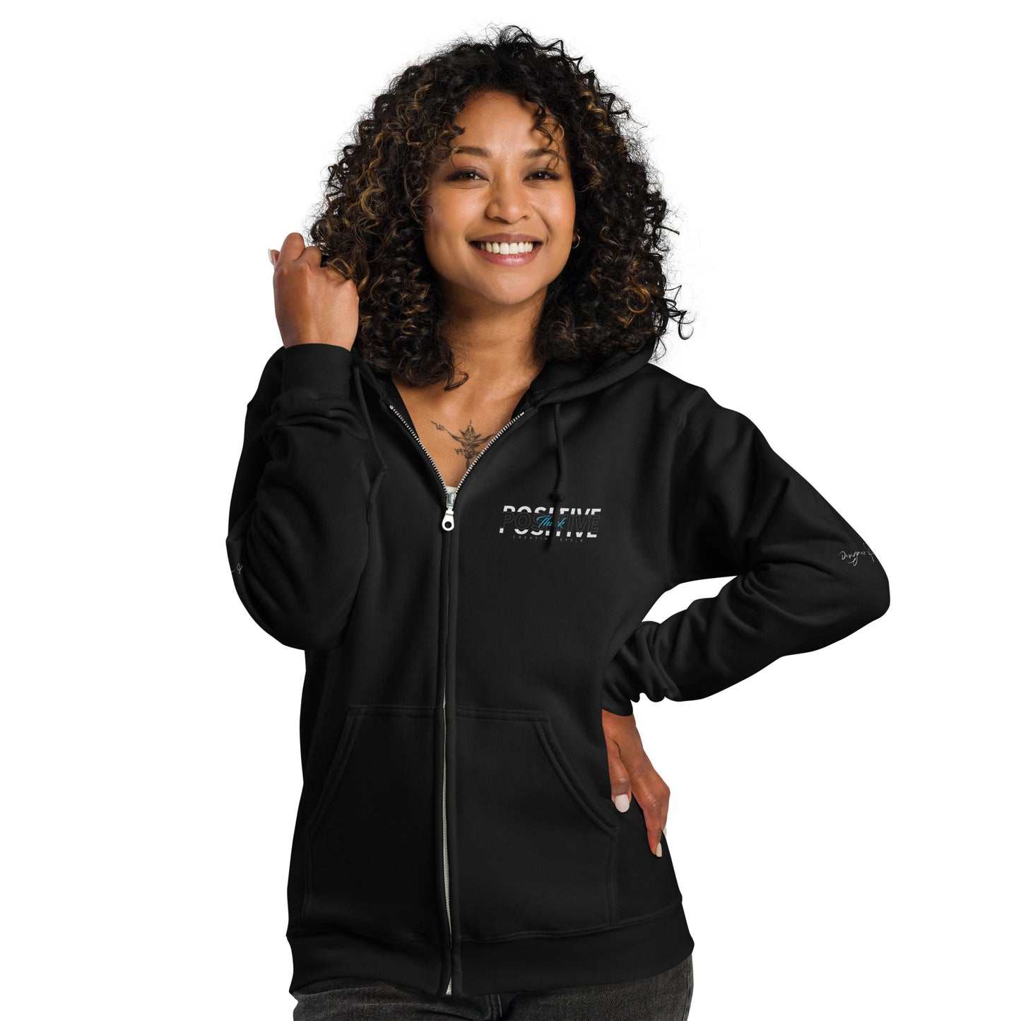 Think Positive Unisex Heavy Blend Zip Hoodie