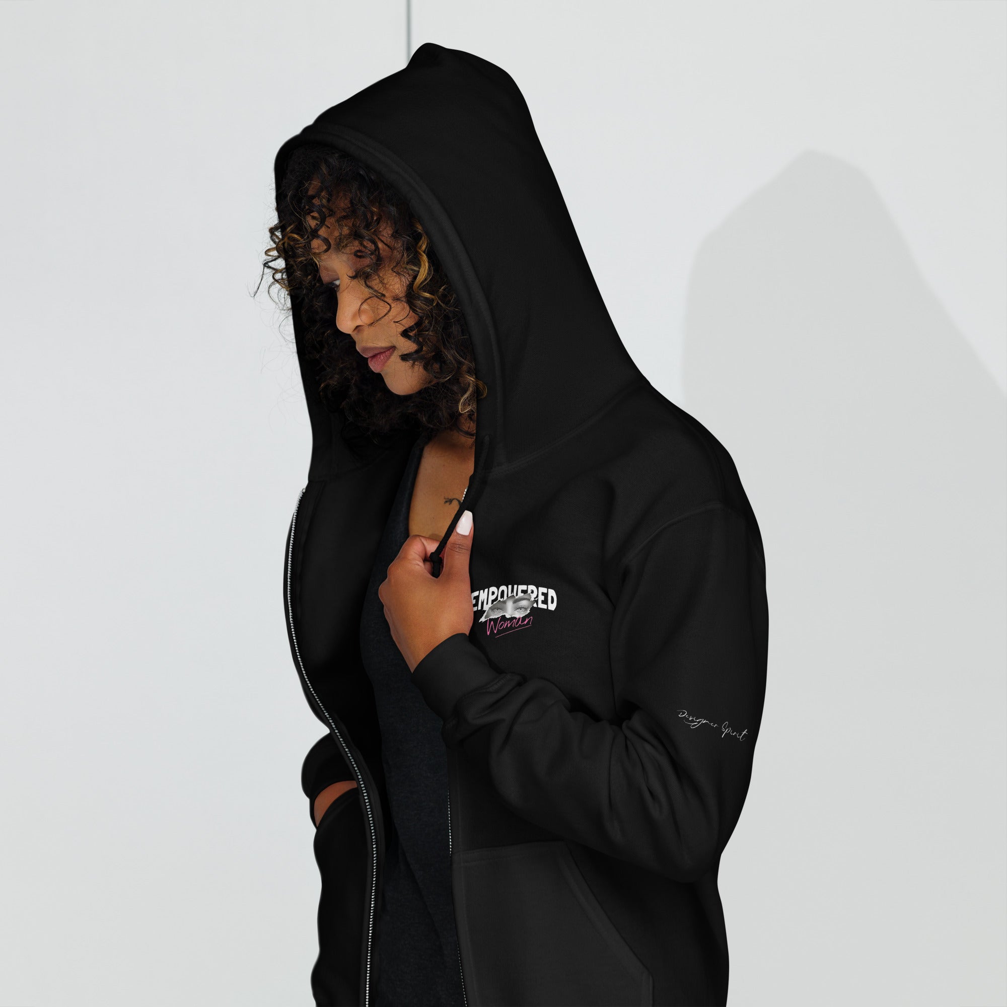 Empowered Woman heavy blend zip hoodie