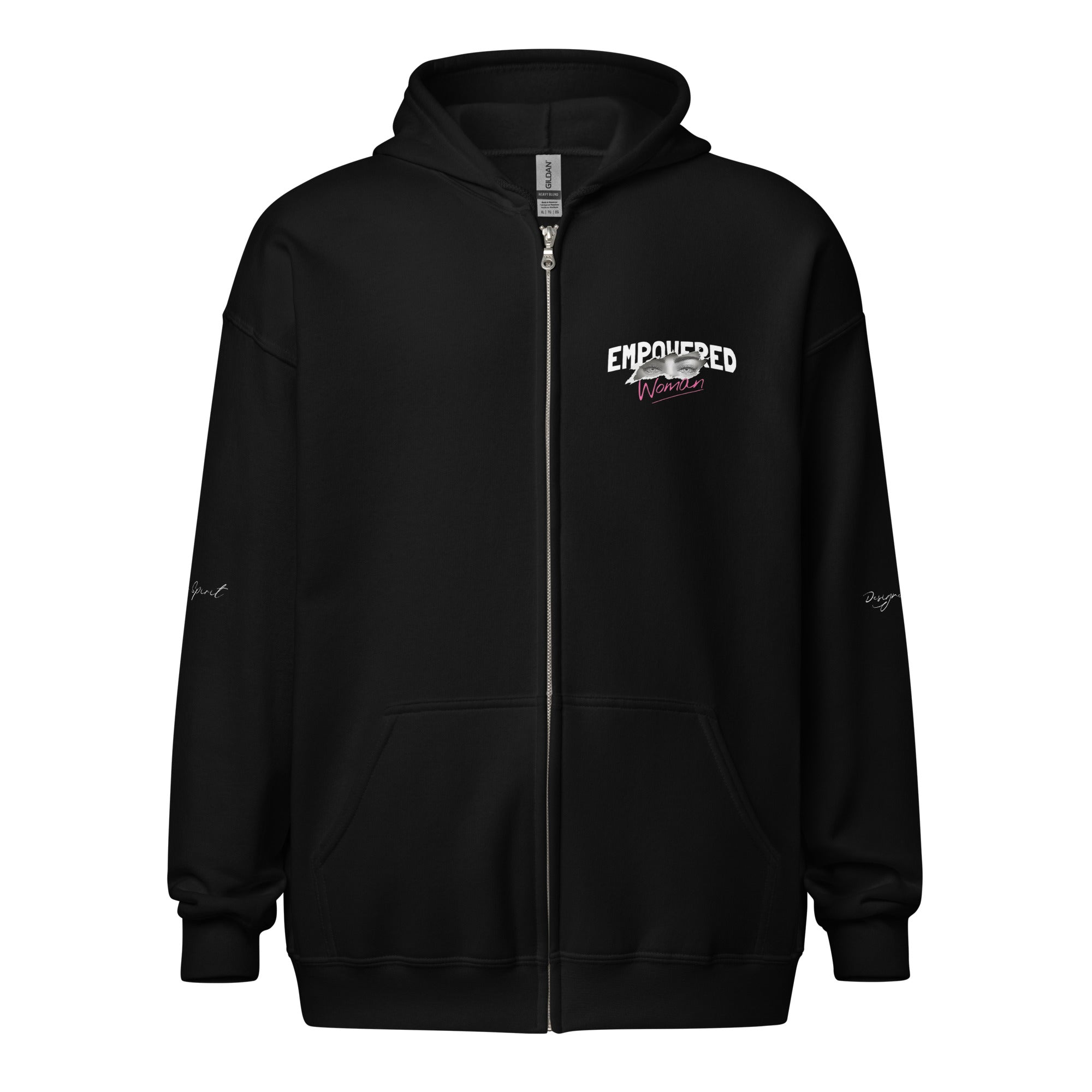 Empowered Woman heavy blend zip hoodie
