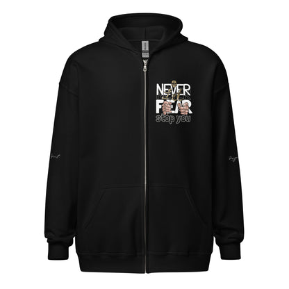 Never Let Fear Stop You Unisex heavy blend zip hoodie