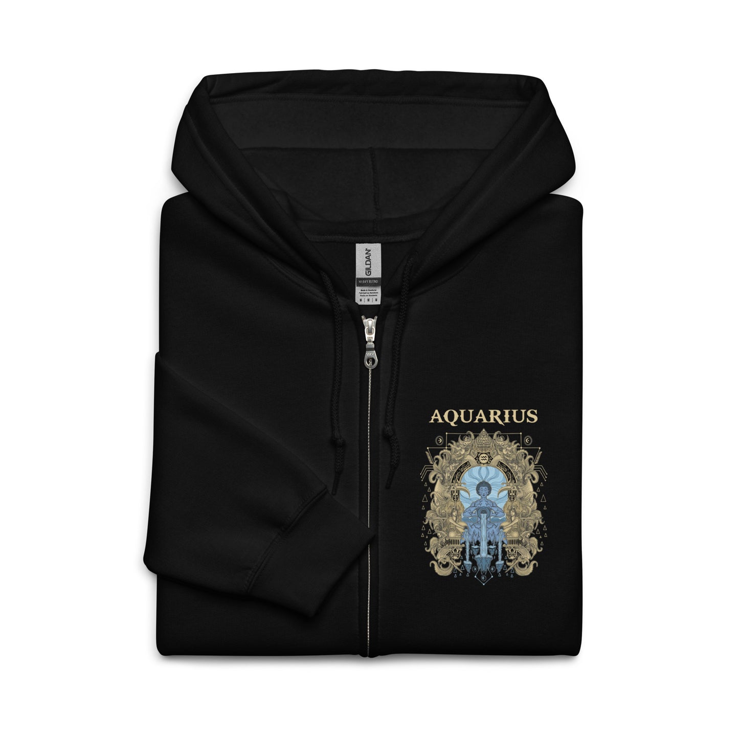 Aquarius Heavy Blend Unisex Zip Hoodie