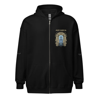 Aquarius Heavy Blend Unisex Zip Hoodie