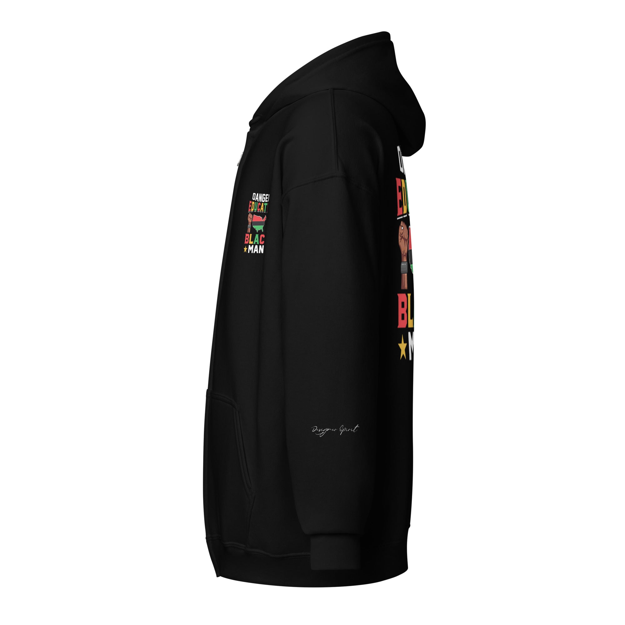 Educated Black Man Heavy Blend Zip Hoodie