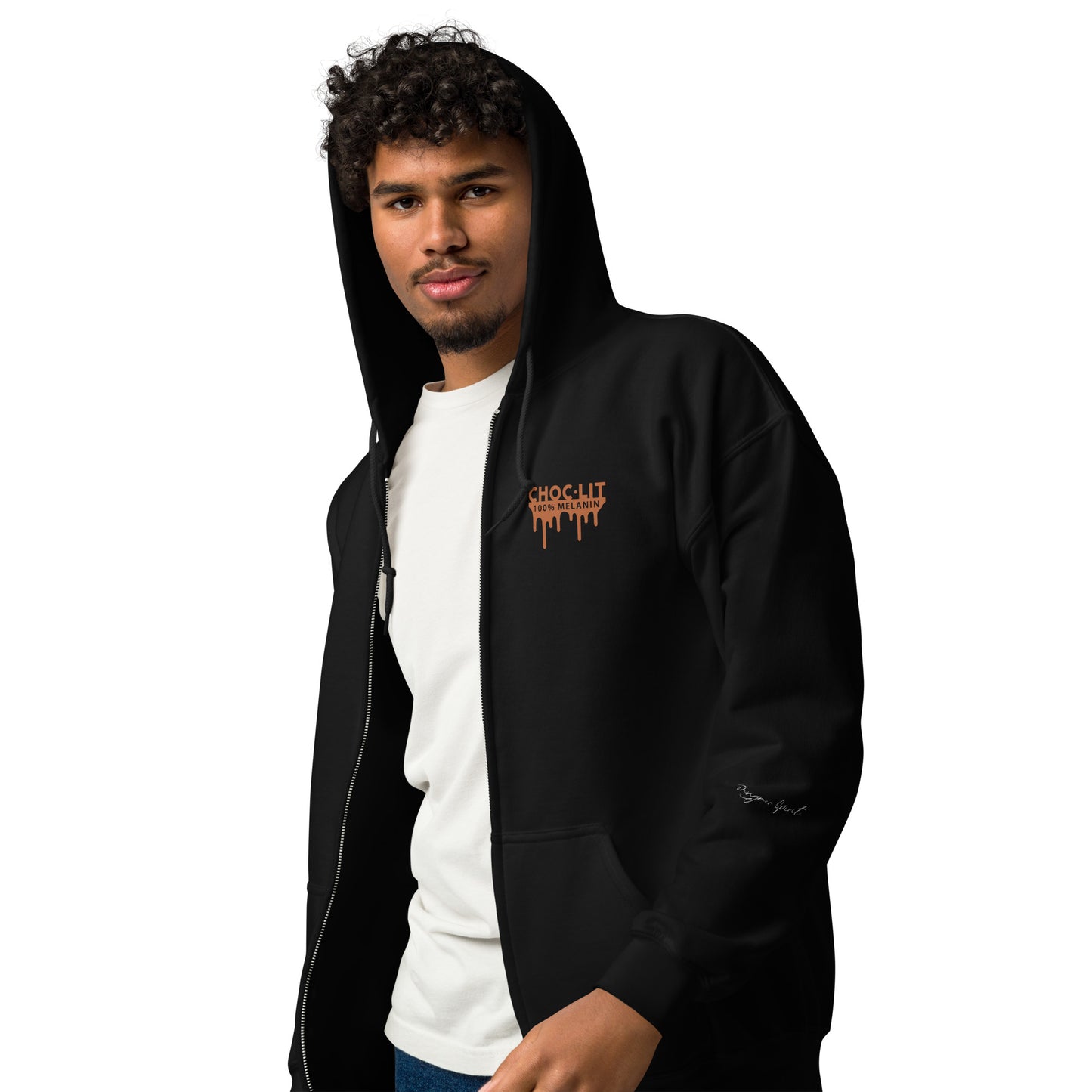 Choc - Lit Heavy Blend Zip Hoodie