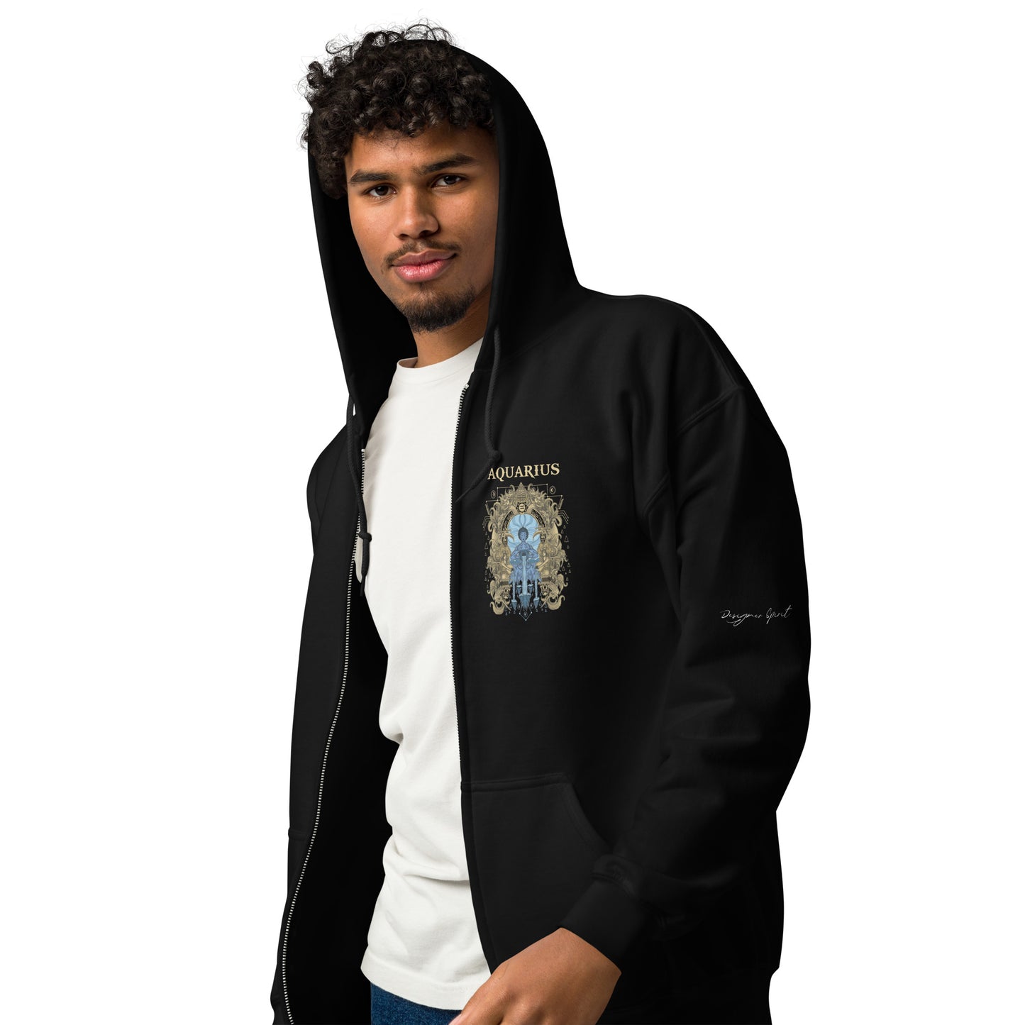 Aquarius Heavy Blend Unisex Zip Hoodie