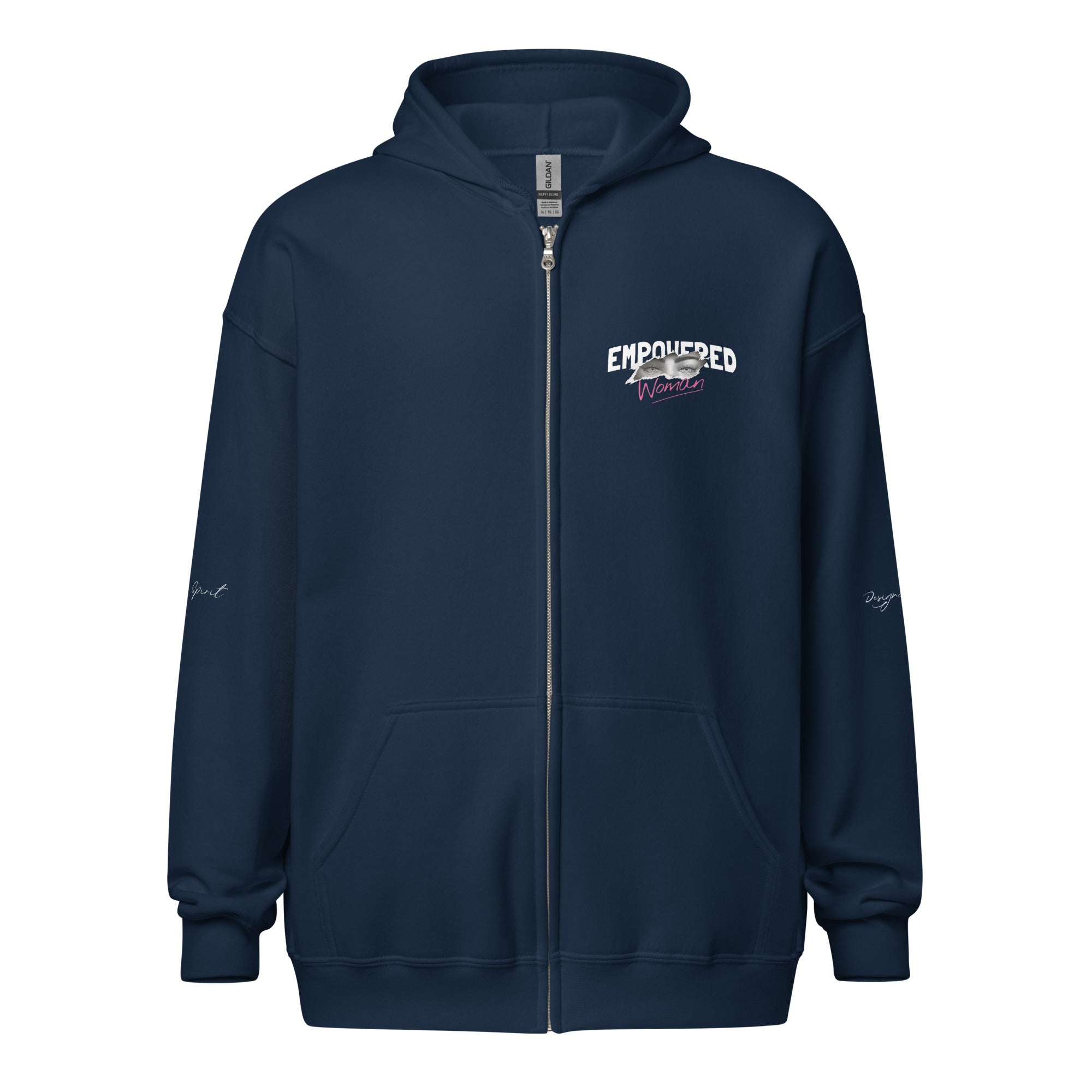 Empowered Woman heavy blend zip hoodie